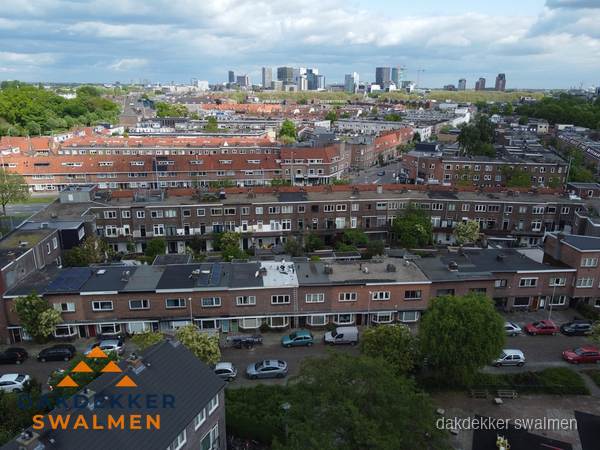 Luchtfoto van daken in woonwijk Swalmen Luchtfoto van daken in woonwijk Swalmen